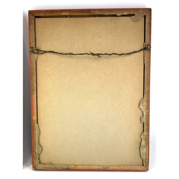 Silhouette Painting on Reverse Domed Glass Pictures of Couple Victorian Lot of 2 - Picture 8 of 8